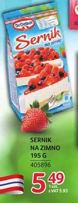 Sernik na zimno Dr. Oetker promocja w Selgros