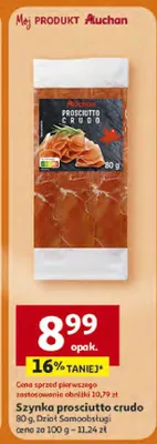 Szynka prosciutto crudo Dział Samoobsługi promocja w Auchan