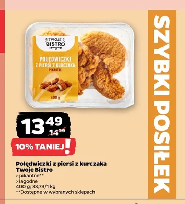 Polędwiczki z piersi z kurczaka pikantne Twoje Bistro promocja w Netto