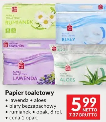 Papier toaletowy Fine Life lawenda, aloes, biały bezzapachowy, rumianek promocja w Makro