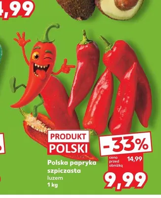 Polska papryka szpiczasta luzem promocja w Kaufland