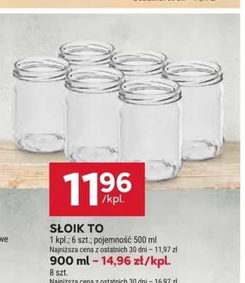 Słoik TO 500 ml 6-pak promocja w Stokrotka