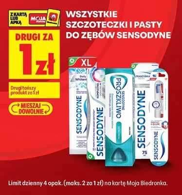 Szczoteczki i pasty do zębów Sensodyne promocja w Biedronka