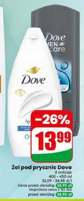 Żel pod prysznic Dove Deeply Nourishing promocja w Dino