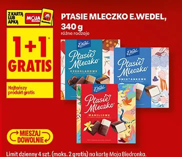 Ptasie Mleczko 1+1 GRATIS promocja w Biedronka