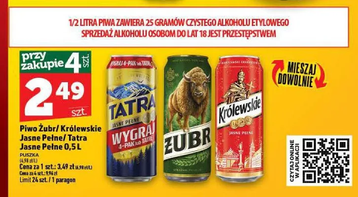 Piwo Żubr promocja w TOPAZ