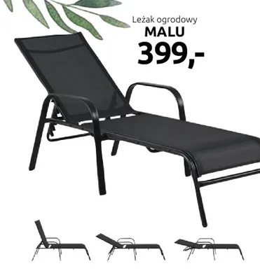 Leżak ogrodowy Malu promocja w Black Red White