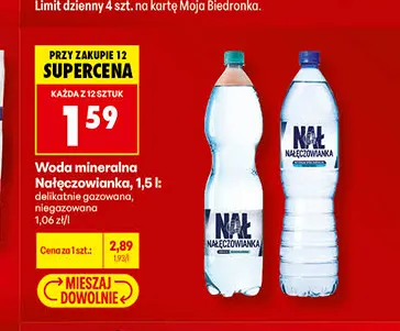 Woda mineralna niegazowana Nałęczowianka promocja w Biedronka