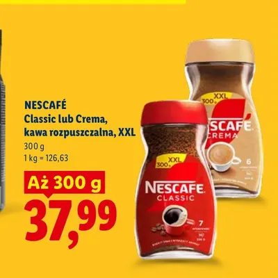 Kawa rozpuszczalna Classic XXL Nescafé promocja w Lidl