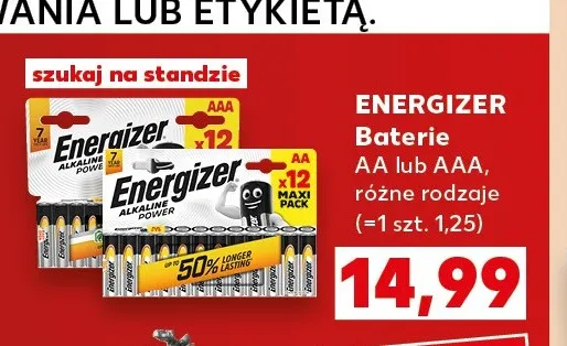 Baterie Aa Energizer promocja w Kaufland