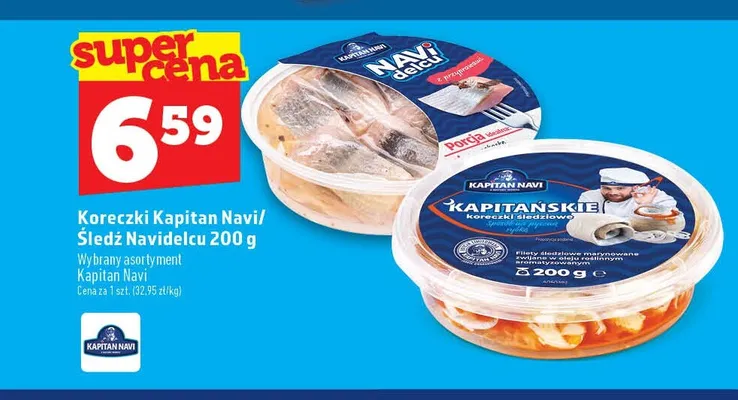 Koreczki śledziowe Kapitańskie Kapitan Navi promocja w TOPAZ