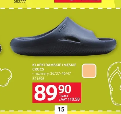 Klapki damskie i męskie Crocs promocja w Selgros