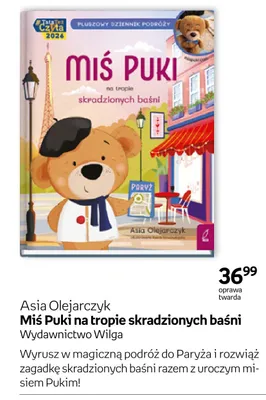Książka Miś Puki na tropie skradzionych baśni Asia Olejarczyk Wydawnictwo Wilga promocja w Empik