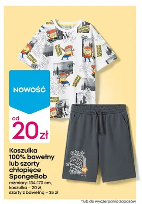 Szorty chłopięce SpongeBob promocja w Pepco