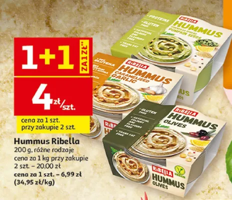Hummus Ribella caramelized garlic promocja w Auchan