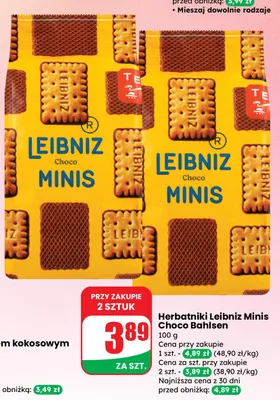 Herbatniki Leibniz Minis Choco Bahlsen promocja w Dino