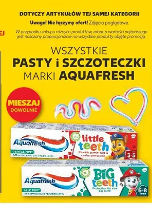 Pasty i szczoteczki różne rodzaje promocja w Kaufland