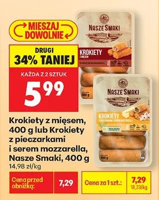 Krokiety z mięsem promocja w Biedronka