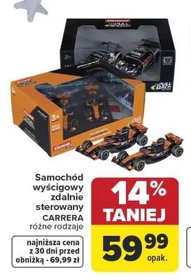 Samochód wyścigowy zdalnie sterowany CARRERA promocja w Carrefour