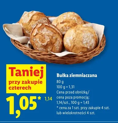 Bułka ziemniaczana z ziarnami promocja w Lidl