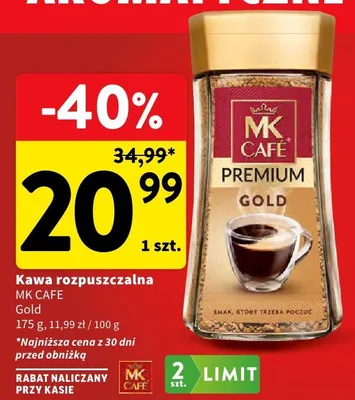 Kawa rozpuszczalna Gold promocja w Intermarche