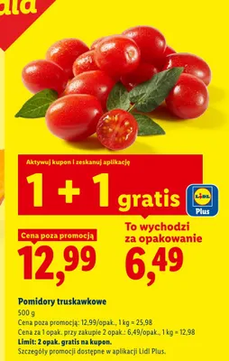 Pomidory truskawkowe promocja w Lidl