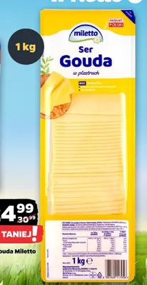 Ser Gouda Miletto plastry promocja w Netto