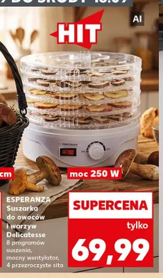 Suszarka do owoców i warzyw Delicatesse Esperanza promocja w Kaufland