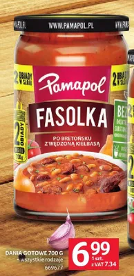 Fasolka po bretońsku z wędzoną kiełbasą Pamapol promocja w Selgros