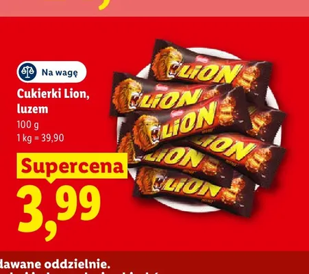 Cukierki Lion luzem promocja w Lidl