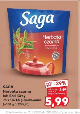 Herbata SAGA promocja w Kaufland