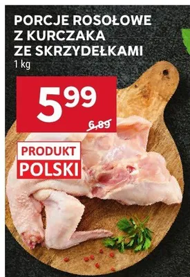 Porcje rosołowe z kurczaka ze skrzydełkami polskie promocja w Stokrotka