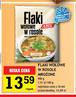 Flaki wołowe w rosole mrożone Abel promocja w Gram Market