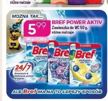 Zawieszka do WC Bref Power Aktiv Lavender promocja w Drogerie Koliber