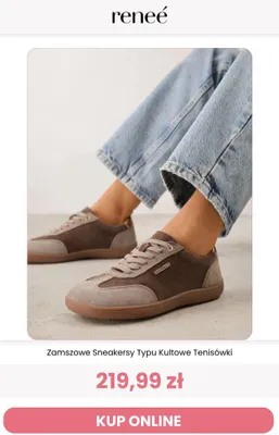 Sneakersy zamszowe Renee Typu Kultowe Tenisówki promocja w Renee