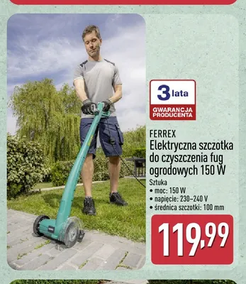 Elektryczna szczotka do czyszczenia fug ogrodowych Ferrex promocja w Aldi