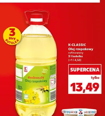 Olej rzepakowy rafinowany K-Classic promocja w Kaufland