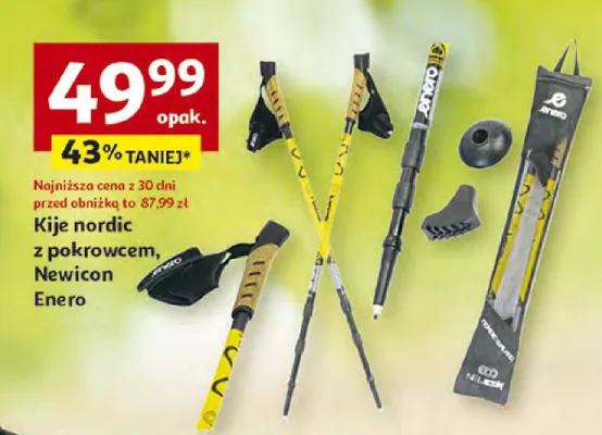 Kije nordic z pokrowcem Newicon Enero promocja w Auchan