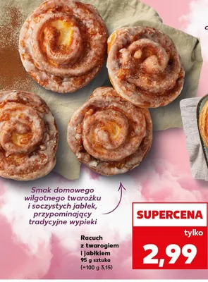 Racuch z twarogiem i jabłkiem promocja w Kaufland
