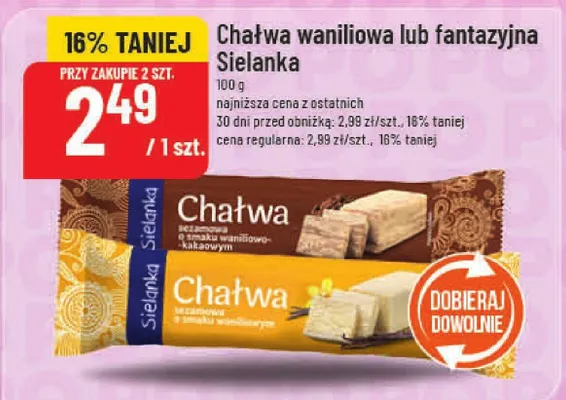 Chałwa waniliowa lub fantazyjna promocja w POLOmarket