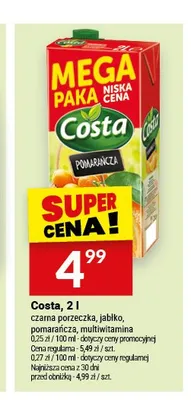 Napój Costa czarna porzeczka promocja w Twój Market