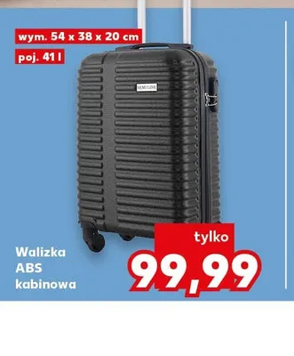 Walizka ABS kabinowa wym. 54x38x20cm poj. 41l promocja w Kaufland
