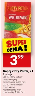 Napój Złoty Potok Wieloowoc promocja w Twój Market