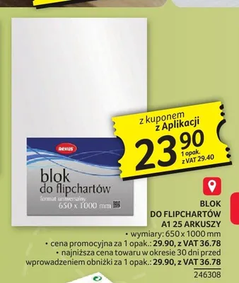 Blok do flipchartów A1 Rexus 25-pak promocja w Selgros
