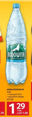 Woda mineralna niegazowana Rodowita promocja w Selgros