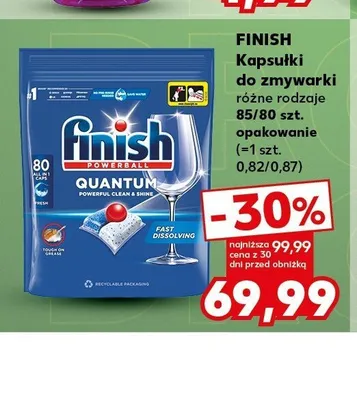 Kapsułki do zmywarki Finish Powerball Quantum promocja w Kaufland