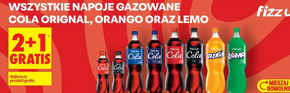 Napój gazowany wszystkie rodzaje Cola Original, Orango, Lemo promocja w Biedronka