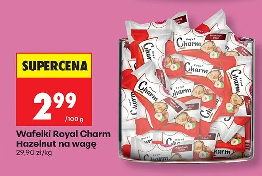 Wafelki Royal Charm Hazelnut na wagę promocja w Biedronka