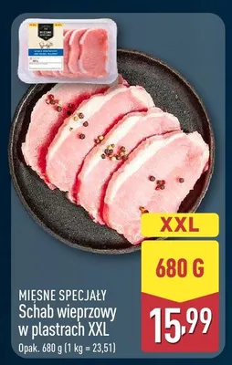 Schab wieprzowy w plastrach XXL Mięsne Specjały promocja w Aldi