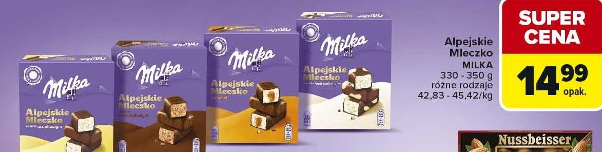 Czekolada alpejskie mleczko promocja w Carrefour